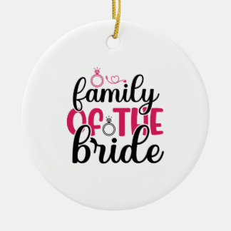 Adorno De Cerámica Familia boda De La Novia