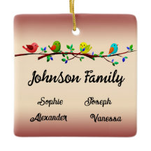 Familia de 4 miembros Navidades personalizadas Bir