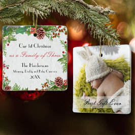 Adorno De Cerámica Familia de fotos rusticas Personalizados de 31 rec