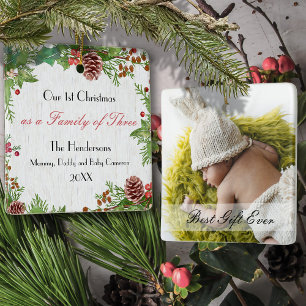 Adorno De Cerámica Familia de fotos rusticas Personalizados de 31 rec