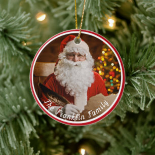 Adorno De Cerámica Familia de Navidades Santa de Vintage
