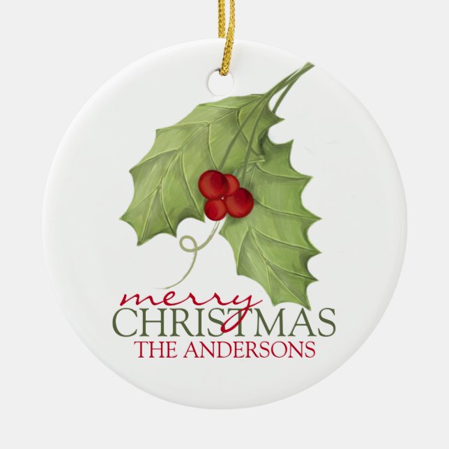 Adorno De Cerámica Familia de Personalizados de feriado rústico de Be (Frente)