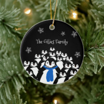 Familia de Pingüinos Lindo Personalizada