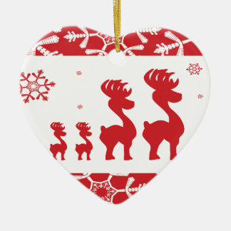 Adorno De Cerámica Familia de renos navidades