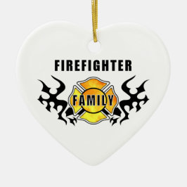 Adorno De Cerámica Familia del bombero