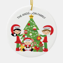 Familia festiva de 3 navidad personalizado