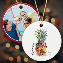 Familia hawaiana Vacaciones Foto Navidades de piña