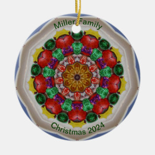 Adorno De Cerámica FAMILIA MILLER ~ Fractal Navidades personalizadas 