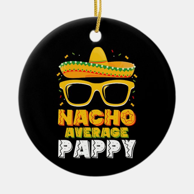 Adorno De Cerámica Familia Nacho Promedio de Papas Cinco De Mayo (Frente)