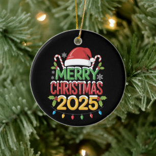Adorno De Cerámica Familia Navidad 2025 Equipo Grupo Familiar Combina