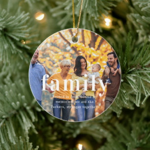 Adorno De Cerámica Familia Navidades sensacionalistas de Photo Keep