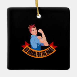 Adorno De Cerámica Familia - No Hay Drama Para La Mamá