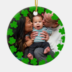 Adorno De Cerámica Familia personalizado foto de un amante San Patric