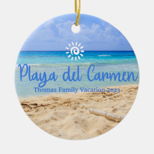 Adorno De Cerámica Familia personalizado Navidades de vacaciones en P