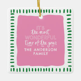 Adorno De Cerámica Familia personalizado Nombre Navidades modernos de
