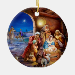Adorno De Cerámica Familia Santa
