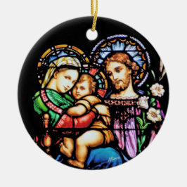 Adorno De Cerámica Familia Santa