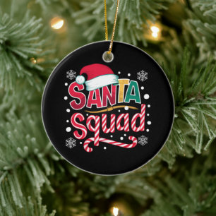Adorno De Cerámica Familia Santa Squad Xmas Squad coincidiendo con Sa