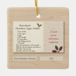 Adorno De Cerámica Family Recipe Keepsake Ornament 2025
