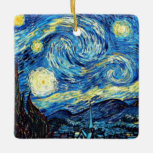 Adorno De Cerámica Famoso cuadro de Van Gogh, Noche Starry