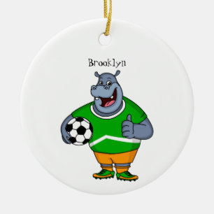 Adorno De Cerámica Famoso ilustracion de personalizado de futbolista 