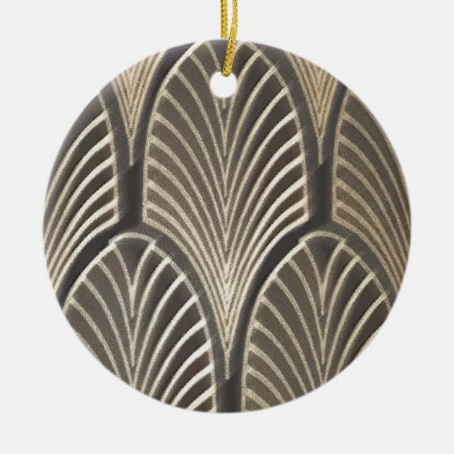 Adorno De Cerámica Fan del art déco (Frente)