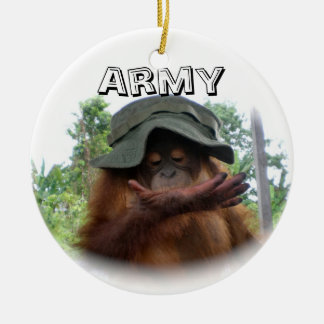 Adorno De Cerámica Fan del ejército linda