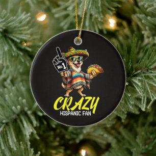 Adorno De Cerámica Fan hispano loco - Chihuahua mexicano orgulloso di