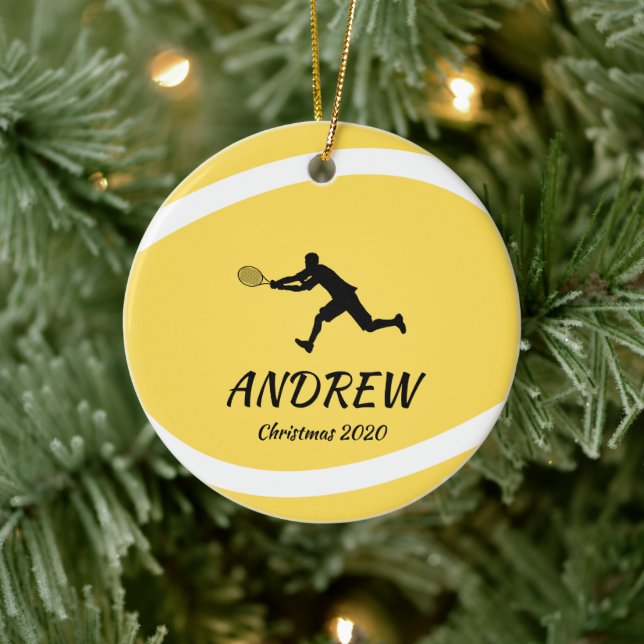 Adorno De Cerámica Fanático de tenis y deportista navidad (Árbol)
