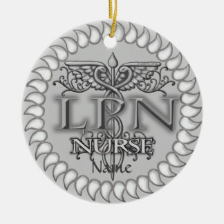 Adorno De Cerámica Fancy Caduceus LPN enfermera