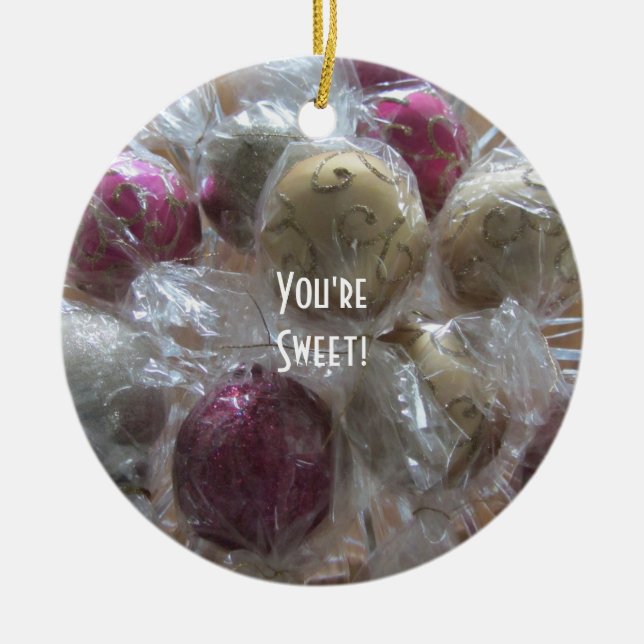 Adorno De Cerámica Fancy Navidades Candy (Frente)