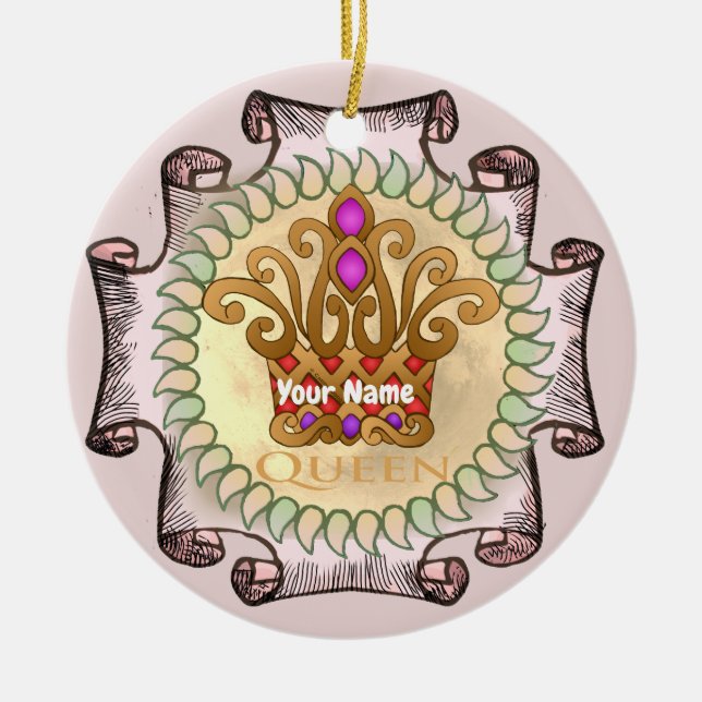 Adorno De Cerámica Fancy Queen Crown (Frente)