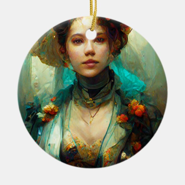 Adorno De Cerámica Fantasía de Ciencia Ficción Rococo Future (Frente)