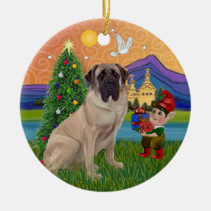 Adorno De Cerámica Fantasía de Navidad - Mastín