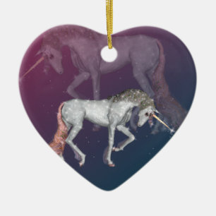 Adorno De Cerámica Fantasía del unicornio
