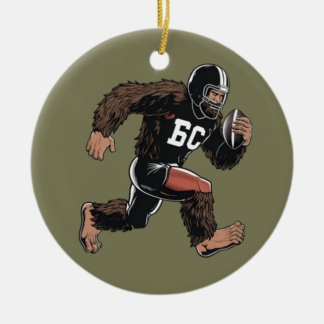 Adorno De Cerámica Fantasía Fantasy Fantasy Bigfoot Funny (Frente)