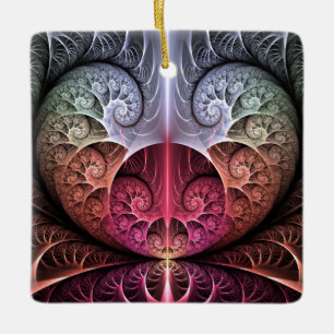 Adorno De Cerámica Fantasía irreal abstracta arte fractal