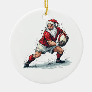 Adorno De Cerámica Fantasía navideña en Santa Claus