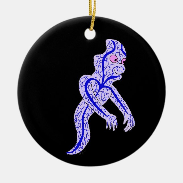 Adorno De Cerámica Fantasma circular (Frente)