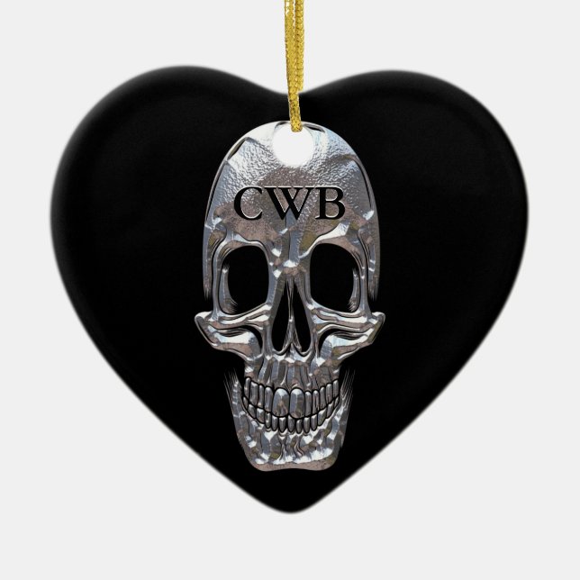 Adorno De Cerámica Fantasma de los sonidos del cráneo (Frente)