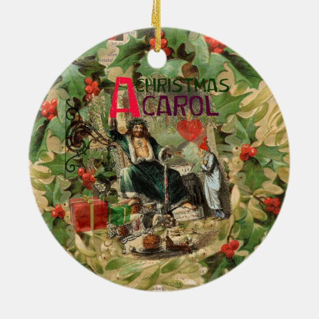 Adorno De Cerámica Fantasma del Ilustracion actual de Navidad (Atrás)