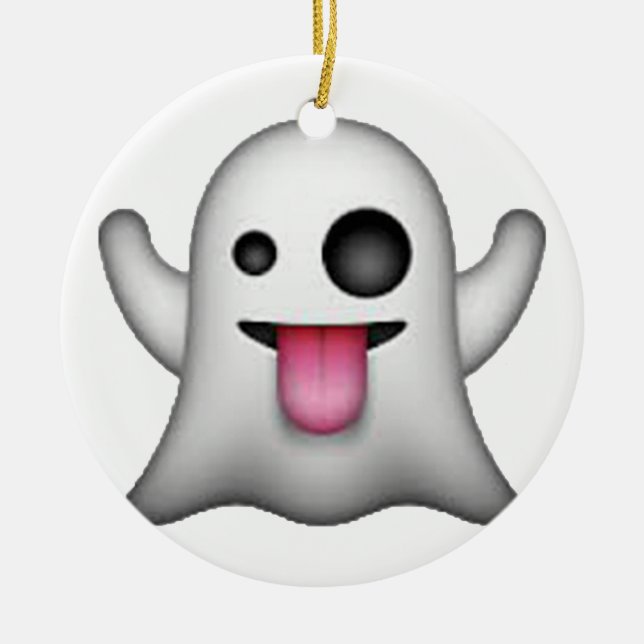 Adorno De Cerámica Fantasma - Emoji (Frente)