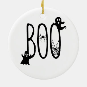 Adorno De Cerámica Fantasmales y araña caprichosos de Halloween de Bo
