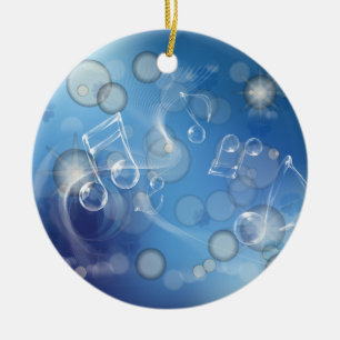 Adorno De Cerámica Fantasy Glass Music Notes