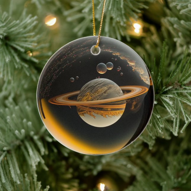 Adorno De Cerámica Fantasy Planet Ornament (Árbol)