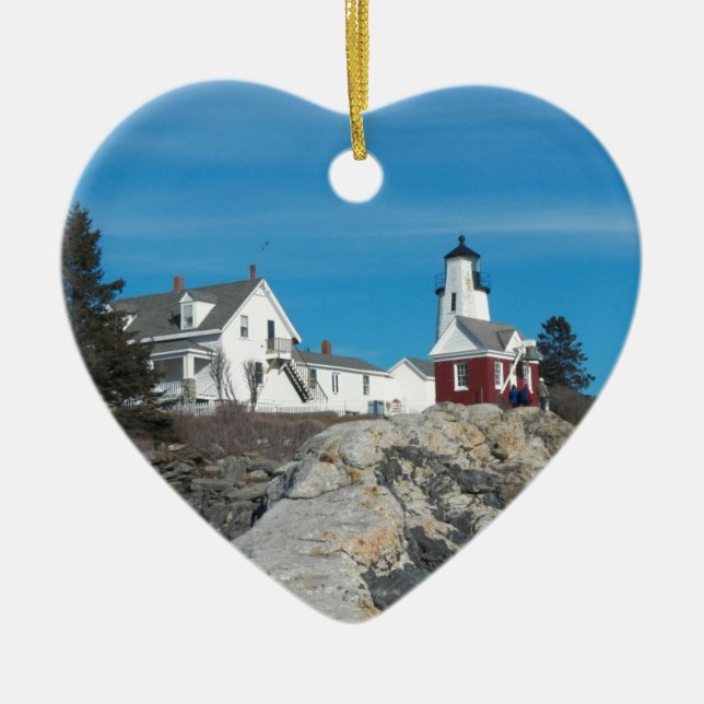 Adorno De Cerámica Faro 24 de Pemaquid (Frente)