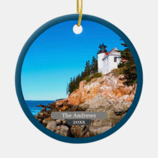 Adorno De Cerámica Faro de Bass Harbour Acadia