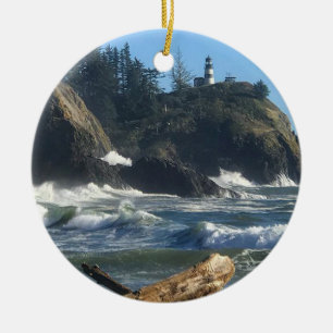 Adorno De Cerámica Faro de decepción de Cabo, WA