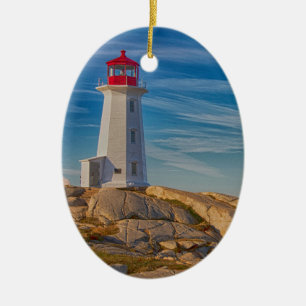 Adorno De Cerámica Faro de la ensenada de Peggy