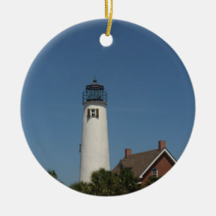 Adorno De Cerámica Faro de la isla de St George en un